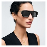 Tiffany & Co. - Occhiale da Sole Rettangolari - Nero Grigio Scuro - Collezione Tiffany T - Tiffany & Co. Eyewear