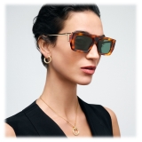 Tiffany & Co. - Occhiale da Sole Rettangolari - Tartaruga Verde Scuro - Collezione Tiffany T - Tiffany & Co. Eyewear