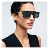 Tiffany & Co. - Occhiale da Sole Rettangolari - Verde Grigio Scuro - Collezione Tiffany T - Tiffany & Co. Eyewear