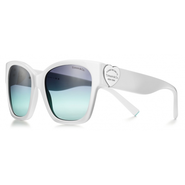 Tiffany & Co. - Square Sunglasses - White Tiffany Blue® - Return to Tiffany Collection - Tiffany & Co. Eyewear