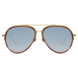 Linda Farrow - Occhiali da Sole Abel Aviator in Corno - LFL1118C4SUN - Linda Farrow Eyewear