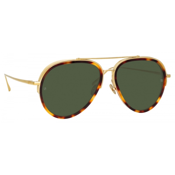 Linda Farrow - Abel Aviator Sunglasses in Tortoiseshell - LFL1118C2SUN - Linda Farrow Eyewear