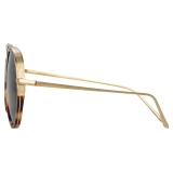 Linda Farrow - Abel Aviator Sunglasses in Tortoiseshell - LFL1118C2SUN - Linda Farrow Eyewear