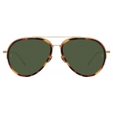 Linda Farrow - Abel Aviator Sunglasses in Tortoiseshell - LFL1118C2SUN - Linda Farrow Eyewear