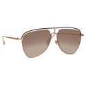 Linda Farrow - Alma Aviator Sunglasses in Rose Gold - LFL1205C2SUN - Linda Farrow Eyewear