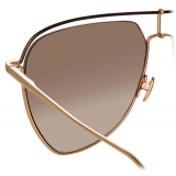 Linda Farrow - Alma Aviator Sunglasses in Rose Gold - LFL1205C2SUN - Linda Farrow Eyewear