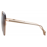 Linda Farrow - Alma Aviator Sunglasses in Rose Gold - LFL1205C2SUN - Linda Farrow Eyewear