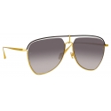 Linda Farrow - Alma Aviator Sunglasses in Yellow Gold - LFL1205C1SUN - Linda Farrow Eyewear