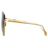 Linda Farrow - Occhiali da Sole Alma Aviator in Oro Giallo - LFL1205C1SUN - Linda Farrow Eyewear