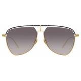 Linda Farrow - Occhiali da Sole Alma Aviator in Oro Giallo - LFL1205C1SUN - Linda Farrow Eyewear