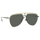 Linda Farrow - Alma Aviator Sunglasses in Nickel - LFL1205C3SUN - Linda Farrow Eyewear