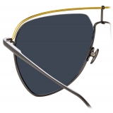 Linda Farrow - Alma Aviator Sunglasses in Nickel - LFL1205C3SUN - Linda Farrow Eyewear