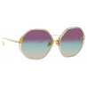 Linda Farrow - Alona Hexagon Sunglasses in Truffle - LFLC901C7SUN - Linda Farrow Eyewear
