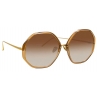 Linda Farrow - Occhiali da Sole Alona Oversized in Marrone - LFLC901C7SUN - Linda Farrow Eyewear