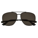 Yves Saint Laurent - SL 653 Leon Sunglasses - Semi Mat Black - Sunglasses - Saint Laurent Eyewear