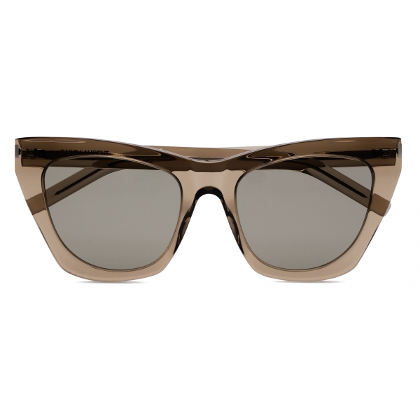 Yves Saint Laurent - Occhiali da Sole SL 214 Kate - Marrone Trasparente Grigio Chiaro - Saint Laurent Eyewear