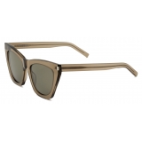 Yves Saint Laurent - SL 214 Kate Sunglasses - Transparent Brown Light Grey - Sunglasses - Saint Laurent Eyewear