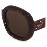 Chloé - Occhiali da Sole Gayia in Acetato - Rosso Granato Marrone - Chloé Eyewear