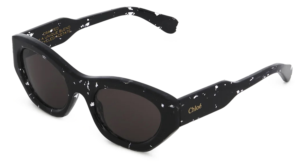 Chloé - Gayia Sunglasses in Acetate - Crystal Black Grey