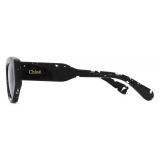 Chloé - Gayia Sunglasses in Acetate - Crystal Black Grey - Chloé Eyewear