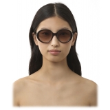 Chloé - Gayia Sunglasses in Acetate - Dark Havana Deep Nut - Chloé Eyewear