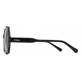 Chloé - Olivia Sunglasses in Acetate - Dark Grey Transparent - Chloé Eyewear