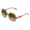 Chloé - Occhiali da Sole Olivia in Acetato - Arancione Trasparente Grigio Verde Sfumate - Chloé Eyewear