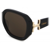 Chloé - Marcie Sunglasses in Acetate - Black Brown - Chloé Eyewear