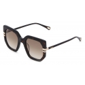 Chloé - West Sunglasses in Acetate - Dark Havana Gradient Brown - Chloé Eyewear