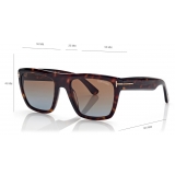 Tom Ford - Alberto Sunglasses - Occhiali da Sole Quadrati - Havana Scuro - Occhiali da Sole - Tom Ford Eyewear