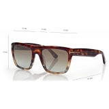 Tom Ford - Alberto Sunglasses - Square Sunglasses - Dark Havana Silver - Sunglasses - Tom Ford Eyewear