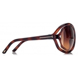 Tom Ford - Bettina Sunglasses - Occhiali da Sole a Farfalla - Havana Scuro - Occhiali da Sole - Tom Ford Eyewear