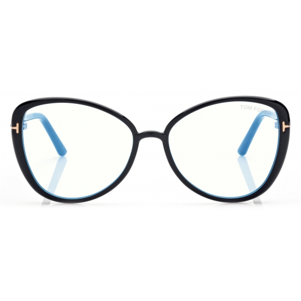 Tom Ford - Blue Block Butterfly Opticals - Butterfly Optical Glasses - Black - FT5907-B - Optical Glasses
