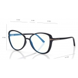 Tom Ford - Blue Block Butterfly Opticals - Butterfly Optical Glasses - Black - FT5907-B - Optical Glasses