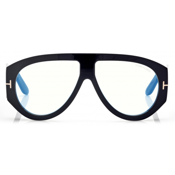 Tom Ford - Blue Block Pilot Opticals - Occhiali da Vista Pilota - Nero - FT5958-B - Occhiali da Vista - Tom Ford Eyewear
