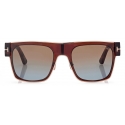 Tom Ford - Edwin Sunglasses - Occhiali da Sole Quadrati - Marrone Scuro - Occhiali da Sole - Tom Ford Eyewear