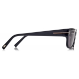 Tom Ford - Ezra Sunglasses - Occhiali da Sole Rettangolare - Nero - Occhiali da Sole - Tom Ford Eyewear