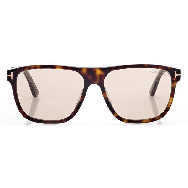 Tom Ford - Frances Sunglasses - Occhiali da Sole Quadrati - Havana Scuro - Occhiali da Sole - Tom Ford Eyewear