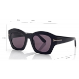 Tom Ford - Guilliana Sunglasses - Occhiali da Sole Geometrica - Nero - Occhiali da Sole - Tom Ford Eyewear