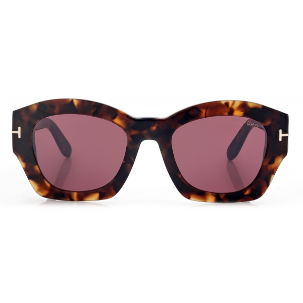 Tom Ford - Guilliana Sunglasses - Occhiali da Sole Geometrica - Havana - Occhiali da Sole - Tom Ford Eyewear