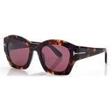 Tom Ford - Guilliana Sunglasses - Geometric Sunglasses - Havana - Sunglasses - Tom Ford Eyewear