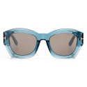Tom Ford - Guilliana Sunglasses - Occhiali da Sole Geometrica - Blu Lucido - Occhiali da Sole - Tom Ford Eyewear