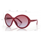 Tom Ford - Jada Sunglasses - Occhiali da Sole a Farfalla - Rosso - Occhiali da Sole - Tom Ford Eyewear