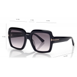 Tom Ford - Kaya Sunglasses - Occhiali da Sole Quadrati - Nero - Occhiali da Sole - Tom Ford Eyewear