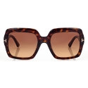 Tom Ford - Kaya Sunglasses - Square Sunglasses - Dark Havana - Sunglasses - Tom Ford Eyewear