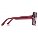 Tom Ford - Kaya Sunglasses - Occhiali da Sole Quadrati - Rosso Lucido Viola - Occhiali da Sole - Tom Ford Eyewear