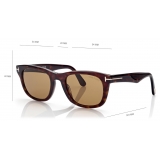 Tom Ford - Kendel Sunglasses - Oval Sunglasses - Dark Havana - Sunglasses - Tom Ford Eyewear