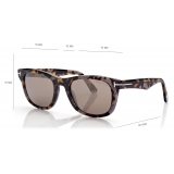 Tom Ford - Kendel Sunglasses - Oval Sunglasses - Havana Rovex Mirror - Sunglasses - Tom Ford Eyewear