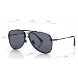 Tom Ford - Leon Sunglasses - Occhiali da Sole Pilota - Nero - Occhiali da Sole - Tom Ford Eyewear