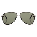 Tom Ford - Leon Sunglasses - Occhiali da Sole Pilota - Rutenio Verde - Occhiali da Sole - Tom Ford Eyewear